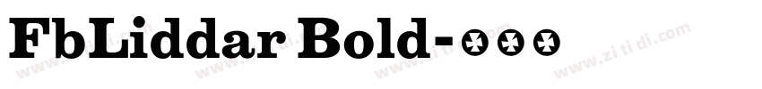 FbLiddar Bold字体转换